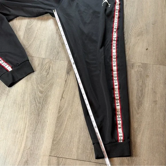 Jordan Track Pants Mens XL Black Tape Side Stripe Joggers Cuffed AQ2696-010 - Picture 10 of 12